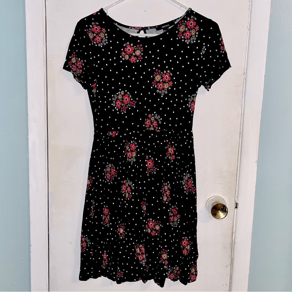 Black floral Dress